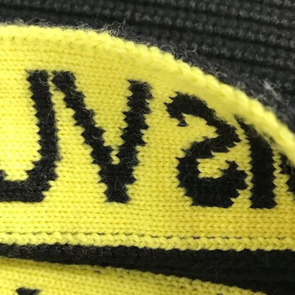 Auth LOUIS VUITTON MP2238 Snood Logo Bicolor Scarf wool Black/yellow - Picture 16 of 16